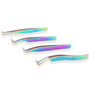 Pince à épiler pour extensions de cils en acier inoxydable à haute élasticité, disponible en toutes couleurs, outil de beauté et de maquillage - Product Image 4