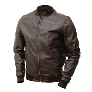 Blouson bombardier à Logo imprimé personnalisé pour homme, coupe-vent en cuir léger surdimensionné pour homme - Product Image 3