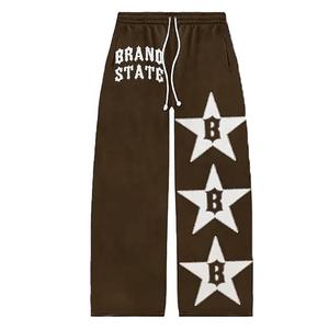 Pull-over évasé écologique unisexe, ensemble de survêtement évasé empilé, pantalon de survêtement lavé à l'acide, sweat à capuche imprimé d'hiver de grande taille - Product Image 4