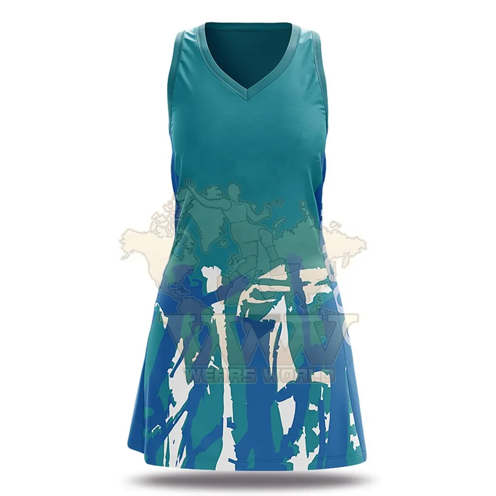 Özel kendi tasarım süblimasyon Netball elbise üniforma özel bayan tenis kıyafetleri bayan tenis elbise netball etek üniforma
