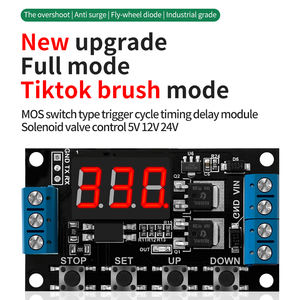 DC 12V 24V 듀얼 <span class=keywords><strong>MOS</strong></span> LED 디지털 시간 지연 릴레이 트리거 사이클 타이머 지연 스위치 회로 기판 타이밍 제어 모듈 DIY - Product Image 2