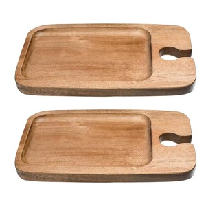 ถาดเสิร์ฟไม้รูปทรงโบราณถาดทำด้วยมือที่หรูหราสำหรับขนมชากาแฟเหมาะสำหรับห้องครัวที่รับประทานอาหารและตกแต่งบ้าน - Product Image 4