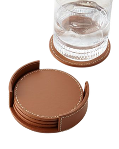 Promotional Custom Color Leather Coasters Genuine Leather Mats Reusable Personalized Demanding <b>Cheap</b> Price Use in Party - Product Image 4