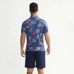 Logo brodé personnalisé hommes chemise de golf élégant partout impression par sublimation Streetwear polos athlétiques - Product Image 5