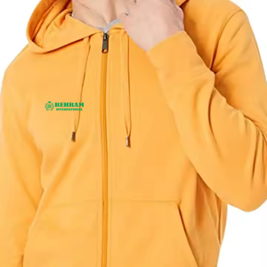 Sudadera con capucha de otoño e invierno de alta calidad Casual 100% algodón polar sólido cremallera Sudadera con capucha transpirable hombres cremallera sudaderas 330 GSM - Product Image 4