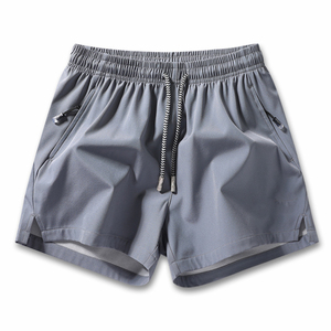 Custom <b>Men's</b> Casual Gym Shorts Breathable Ice Silk Sports Shorts Quick Dry With Zipper Pockets Fitness Running Shorts - Product Image 2