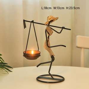 Portavelas de metal de diseño premium clásico, diseño de forma personalizada, portavelas de metal con acabado recubierto de polvo dorado, precio de venta - Product Image 4