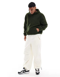 Pull à capuche thermique 100% coton avec fermeture éclair sur mesure Sherpa Fleece Hoodies sweat pour hommes prix de gros fausse fourrure - Product Image 4