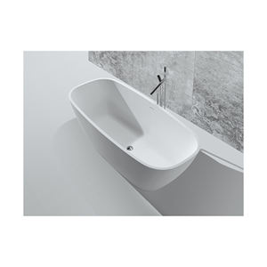 Cinco estrellas Hotel estándar superficie sólida Oval resina acrílica mármol bañera instalación independiente escurridor Función de remojo - Product Image 1