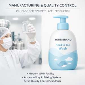 Gel de Baño de Marca Privada para Bebés, Fabricante OEM, Limpiador Suave para Cabello y Cuerpo, Fórmula Sin Lágrimas, Cuidado Diario Infantil - Product Image 4