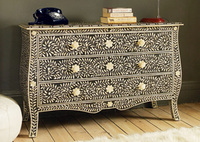 Commode en bois antique de conception française moderne avec incrustation d'os pour chambre à coucher maison hôtel meubles de salon