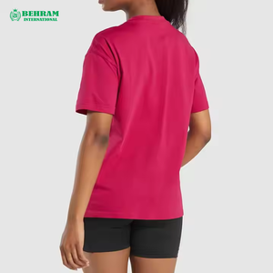 Behram International Men's <b>100</b>% <b>Polyester</b> Pink O-Neck Regular Fit Casual Jersey T-<b>Shirt</b> Eco-Friendly Anti-Pilling Summer Season - Product Image 2