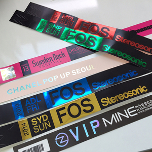 Vòng đeo tay hologram vàng bạc chất lượng cao Handringmall, chống rách, tùy chỉnh YUPO - Product Image 1