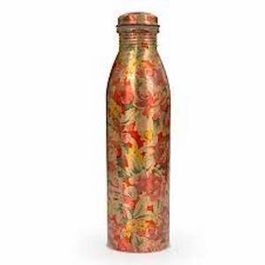 Botella de agua esmaltada impresa colorida con tapa de cobre para gimnasio al aire libre, viajes y botella de cobre, artículos para bebidas, función térmica - Product Image 6