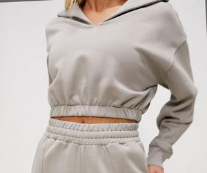 2025 Custom Women's Oversize Hooded Winter Hoodies 100% Organic Cotton Fleece Full <b>Sleeve</b> Drop-Shoulder Pullover Streetwear - Product Image 5