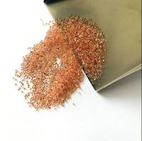 1mm 2mm naturel Orange saphir rond diamant taillé pierre précieuse à facettes taille mêlée prix usine Bangkok vraies pierres précieuses en vrac