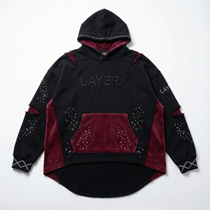 Sudadera con Capucha de Invierno para Hombre, Estilo Vintage, Personalizada, al por Mayor, de Moda, con Pedrería Bordada, Estilo Desgastado, 2026 - Product Image 2