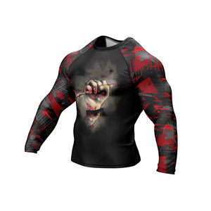 Customized Logo Quick Dry <b>Men</b> Rash Guard <b>for</b> Sale Digital Printing <b>Swimming</b> <b>Men</b> Rash Guard Long Sleeve - Product Image 2