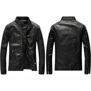 Veste en cuir décontractée à glissière pour hommes automne hiver de qualité professionnelle - Product Image 1