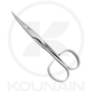 กรรไกรตัดหนังกำพร้าสแตนเลสสตีลขนาด 9.0 ซม. ยี่ห้อ KOUNAIN สำหรับมือขวา คุณภาพระดับมืออาชีพ ผลิตตามสั่ง แข็งแรง ทนทาน ตัดตรงคม - Product Image 6