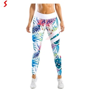 กางเกงเลกกิ้งสตรีแบบระเหิดออกใหม่ล่าสุดออกแบบได้ดีที่สุดมีขนาดและโลโก้ตามสั่ง - Product Image 6