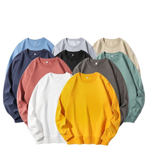 Alta calidad personalizada en blanco grueso peso pesado 400 Gsm polar cuello redondo pulóver sudadera plisada bordada para hombres - Product Image 1