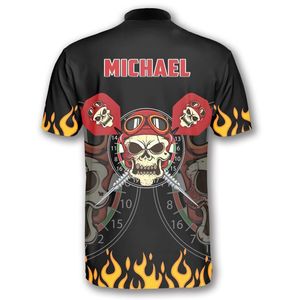 Maillots de fléchettes personnalisés par sublimation pour hommes et femmes, vêtements d'équipe de fléchettes professionnels, chemises de sport respirantes pour les tournois - Product Image 3