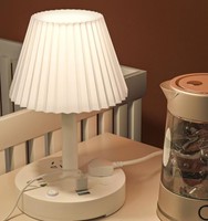 Lampe de table de chevet LED design champignon moderne Base de charge USB E26 Éclairage de maison multifonctionnel Décoration de lecture Alimentation électrique