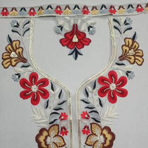 Vibrant Net Fabric Embroidered Neck <b>Collar</b> with Sequin Work for Bridal Blouse Gown Kurtis Saree-Fashion and Tailoring Patches - Product Image 3