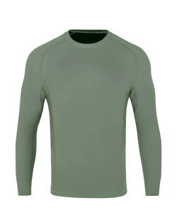 Camiseta de Compresión para Hombre al por Mayor, Rashguard de Spandex/Nailon de 240g, Secado Rápido, Protección UV, para MMA, BJJ, Surf y Entrenamiento en Gimnasio - Product Image 1