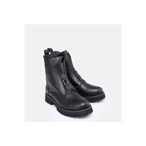 Stivali sportivi in vera pelle da donna di grandi dimensioni 41-42-43-44-pelle nera - Product Image 1