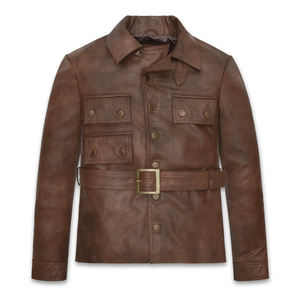 Precio barato Nuevo estilo Chaquetas de cuero con logotipo personalizado Nuevo diseño Chaquetas de cuero genuino Chaqueta de invierno de cuero de alta calidad - Product Image 1