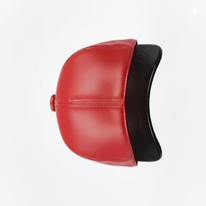 Casquette de baseball en cuir rouge épais et chaud, style classique, pour l'automne et l'hiver, réglable, pour femmes et hommes, sport, à motif écossais, snapback - Product Image 3