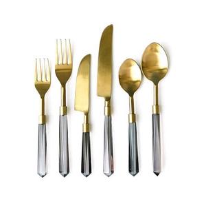 Couverts de luxe en argent Offre Spéciale acier inoxydable titane argent avec poignée exclusive ensemble de couverts sûrs et sains pour un usage quotidien - Product Image 6