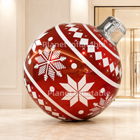Boule de Noël gonflable géante en gros avec finition miroir pour la décoration commerciale des fêtes