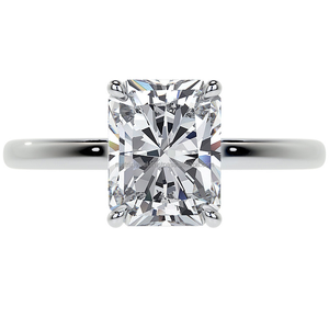 3 Carat Single Emerald Cut VVS Moissanite Diamond Ring Made in <b>Solid</b> 925 <b>Silver</b> with Any Gold Plating for Women Christmas Gift - Product Image 1