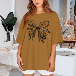 Camiseta de Lona Ligera y Transpirable de Corte Holgado para Mujer con Logotipo Personalizado, Estilo Urbano, Veraniego, Casual y Elegante - Product Image 2