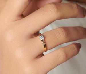 Bijoux en diamant de laboratoire Bague de mariage en diamant solitaire Bague en diamant de laboratoire cadeaux pour femmes Bijoux CVD/HPHT - Product Image 5