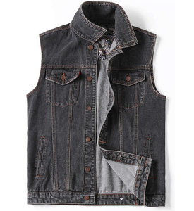 2024 chaleco vaquero de gran tamaño para hombre más vendido, tela vaquera transpirable hecha a medida, algodón, último diseño, talla grande, la mejor ropa exterior - Product Image 6