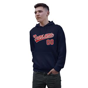 Sweat à capuche d'équipe personnalisé en sergé Nom et numéro personnalisés Sweat-shirt pour équipes sportives, fans et vêtements décontractés - Product Image 1