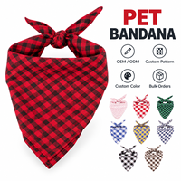 Bandana personnalisé pour chien et chat, motif écossais, de haute qualité, durable, doux, respirant, léger, confortable, en polyester tendance