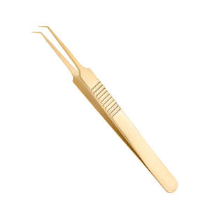 Pince à épiler pour extensions de cils en or de haute qualité, nouvelle arrivée personnalisée 2026, pince à épiler pour extensions de volume, kit de maquillage - Product Image 1