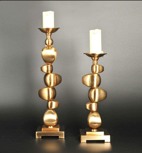 Modern Gold-Finished Metal Christmas Candleholders Attractive Home Living Room Decorative Creative Designer Stand - Product Image 1