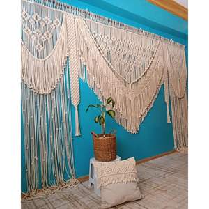 Telón de Fondo Grande de Macramé Estilo Boho Chic para Bodas y Eventos, Decoración de Pared Bohemia para Fiestas - Product Image 3