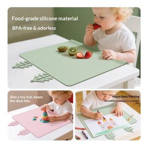 Cross-border Best-selling <b>Silicone</b> Placemat Teething Edge Table <b>Mat</b> Babies Anti-fall Anti-dirt Children's Feeding <b>Mat</b> Modern - Product Image 4