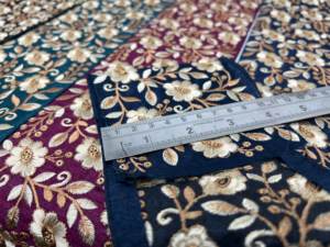 Tradicional lujo pesado Floral hilo bordado hecho a mano encaje Trim Saree Lehenga blusa Dupatta vestidos étnicos boda Fantasía - Product Image 5