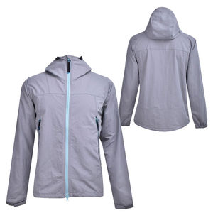 Vestes coupe-vent de sport personnalisées pour hommes en nylon confortable veste de randonnée en plein air imperméable en gros - Product Image 3