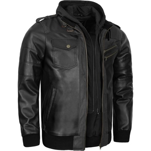 Veste en cuir d'agneau pour homme de luxe, cuir véritable de qualité supérieure, vêtements d'extérieur d'hiver - Product Image 6