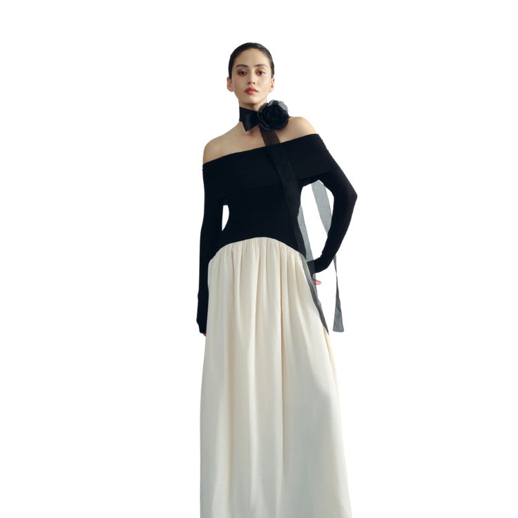 Good Fabric 70% Tencel 30% Wool Sexy DEMPSEY DRESS Made in Vietnam Design  Clothes Women Elegant Long Dresses Women