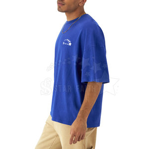 Camiseta de mezcla de algodón de gran tamaño para hombre, ropa informal de verano holgada, Top de algodón 100% - Product Image 2
